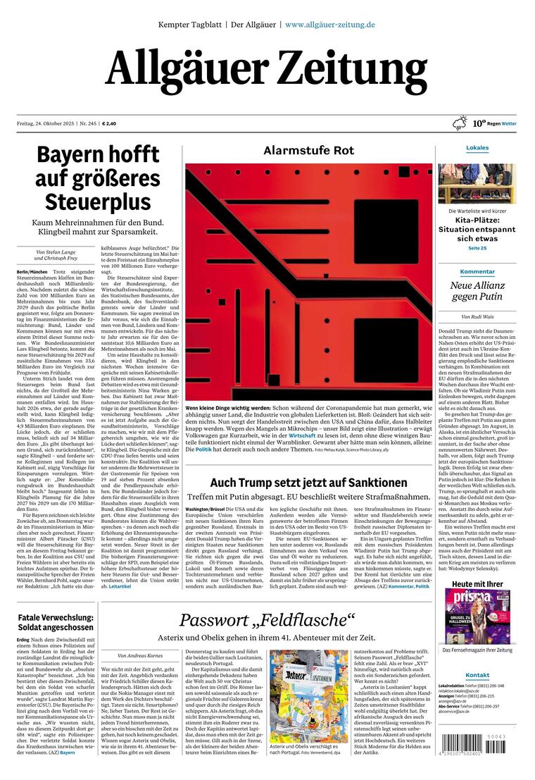 Hauptausgabe Allgäuer Zeitung Kempten 