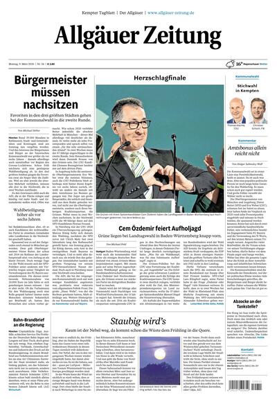 Hauptausgabe Allgäuer Zeitung Kempten 